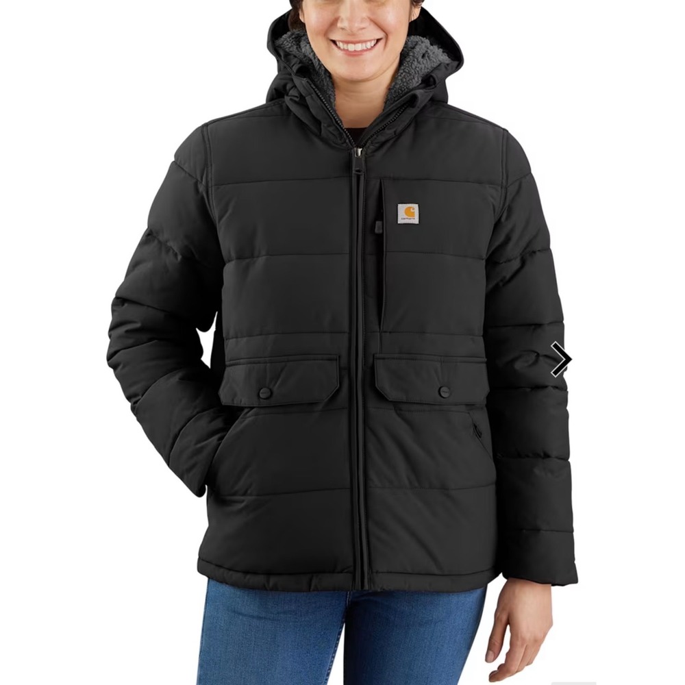 Carhartt Montana Jacket 1X 16W‎ 18W Black Insulated Hooded OJ5457-W NWT